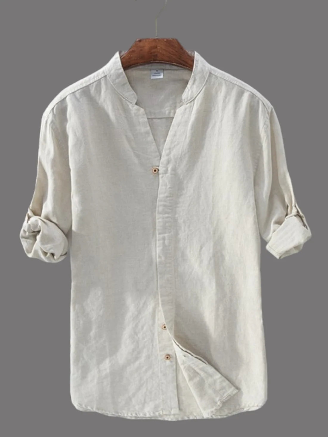 #A Men Cotton Long Sleeve Casual Shirt