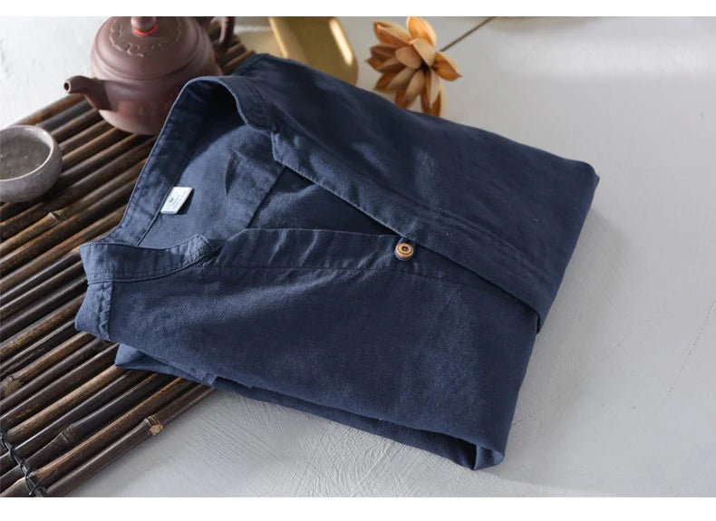 #A Men Cotton Long Sleeve Casual Shirt