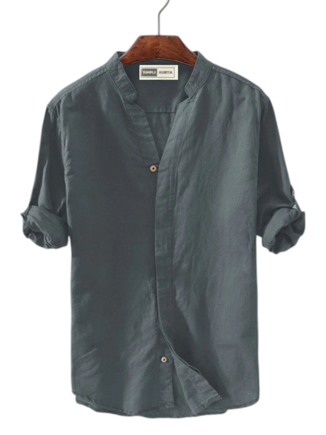 #A Men Cotton Long Sleeve Casual Shirt