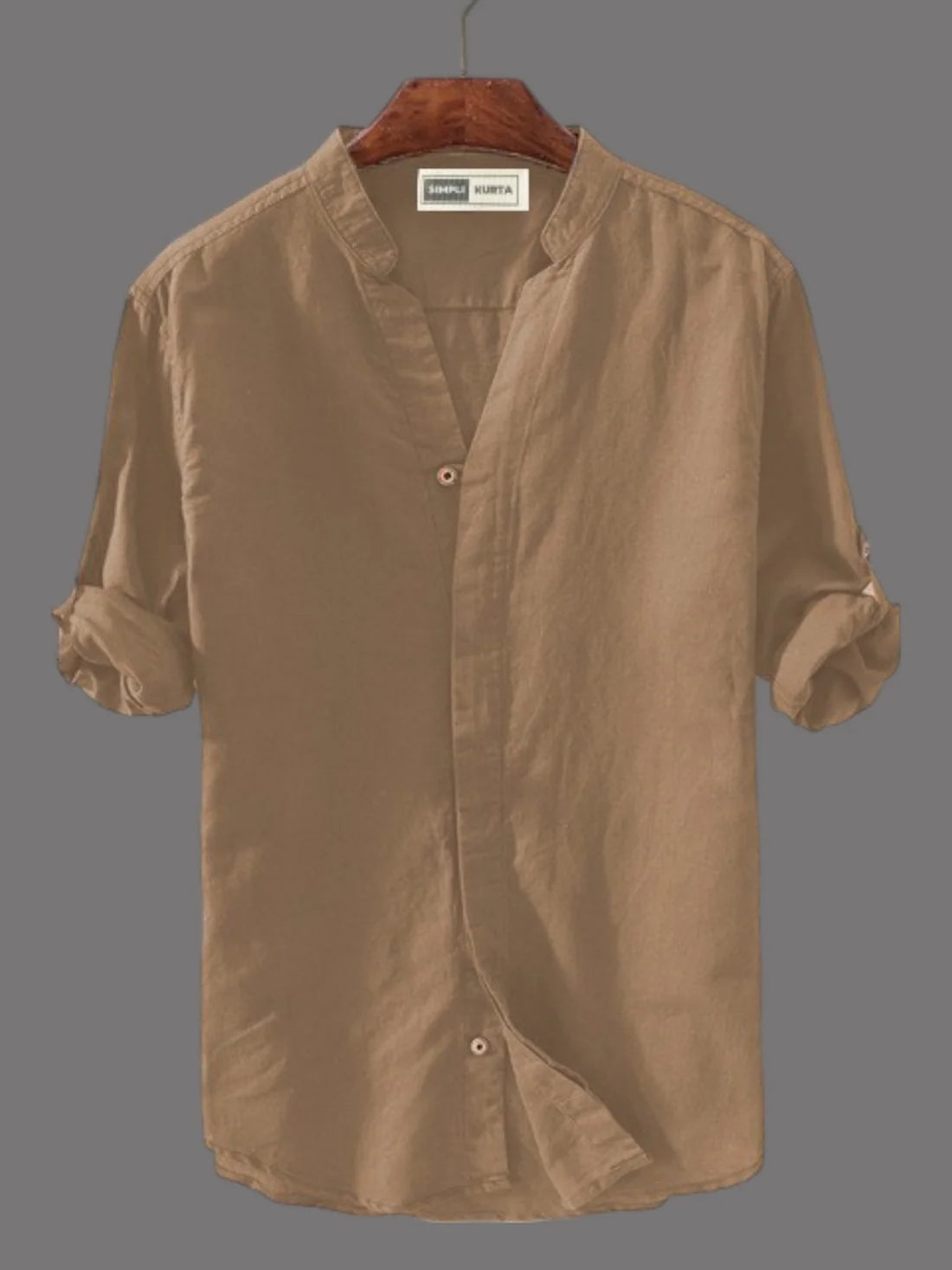 #A Men Cotton Long Sleeve Casual Shirt