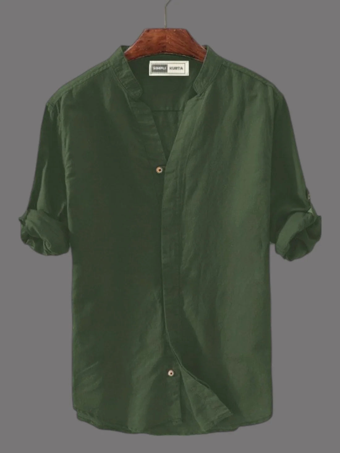 #A Men Cotton Long Sleeve Casual Shirt