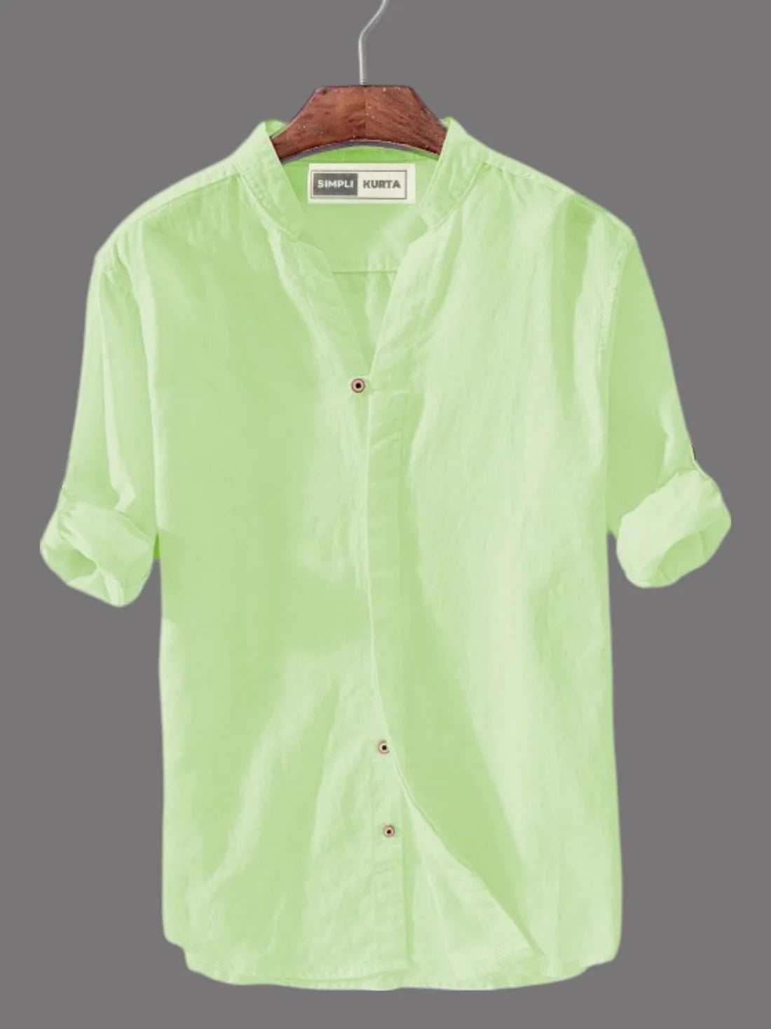 #A Men Cotton Long Sleeve Casual Shirt