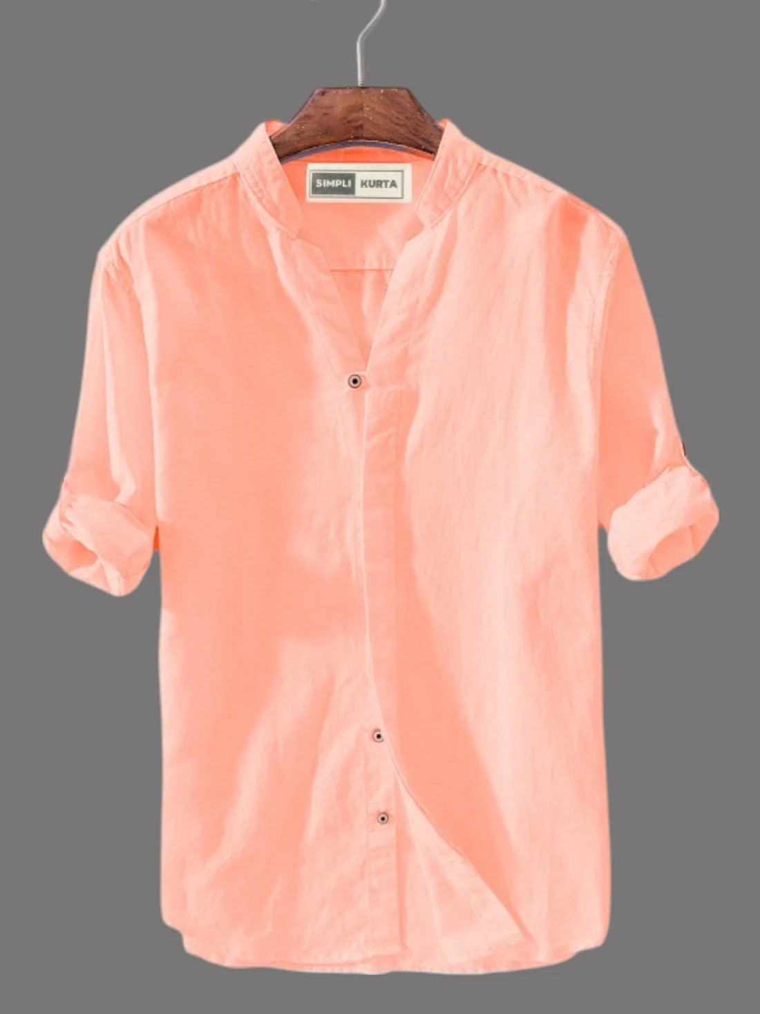 #A Men Cotton Long Sleeve Casual Shirt