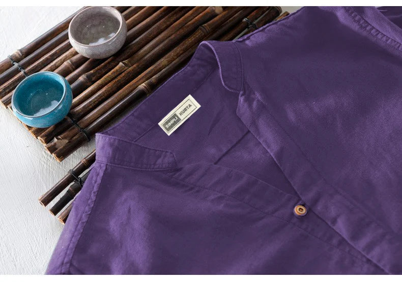 #A Men Cotton Long Sleeve Casual Shirt