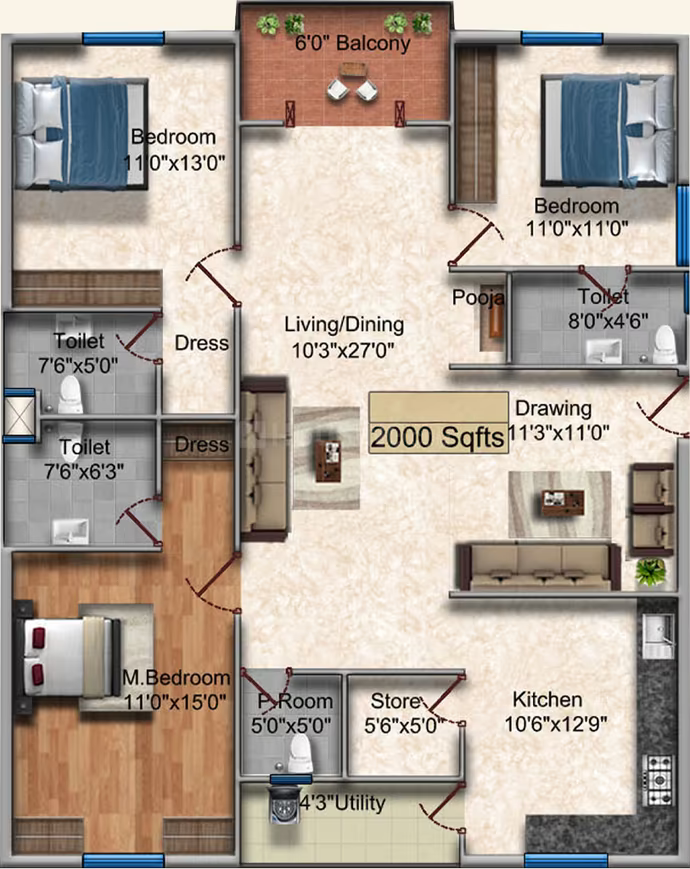 Bliss One ₹61.62 L - 1.04 Cr 2BHK
