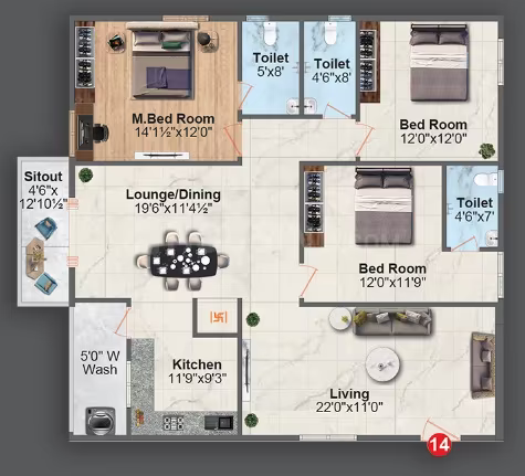 Sri Srinivasa Dhruv Tranquil ₹52.8 L - 82.9 L 2BHK