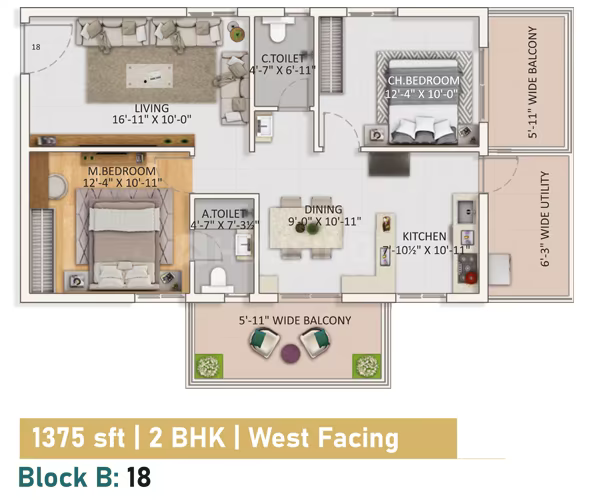 Risinia The Twinz ₹73.8 L - 1.22 Cr 2BHK