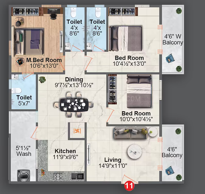 Sri Srinivasa Dhruv Tranquil ₹52.8 L - 82.9 L 2BHK
