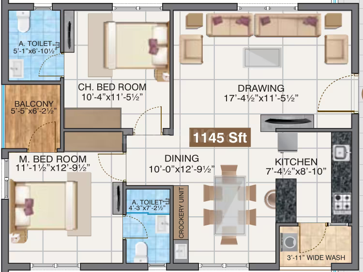 Hallmark Sunnyside ₹84.73 L - 1.48 Cr 2BHK