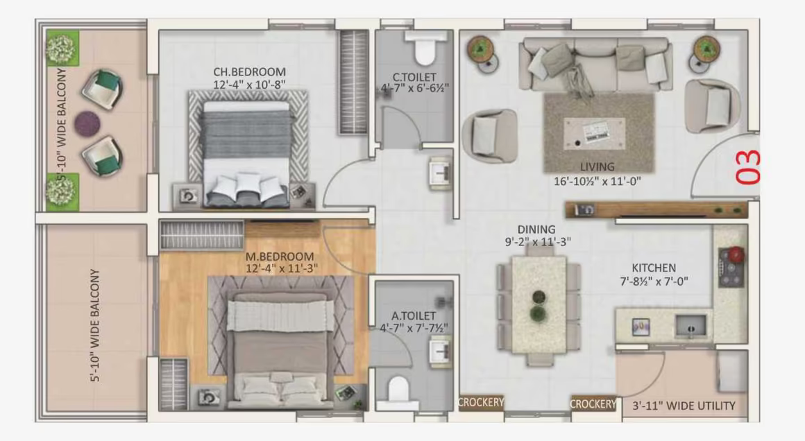 Risinia The Twinz ₹73.8 L - 1.22 Cr 2BHK