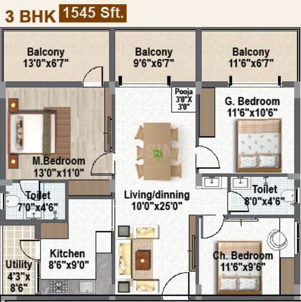 Skyline Imperial ₹45.15 L - 54.25 L 2BHK