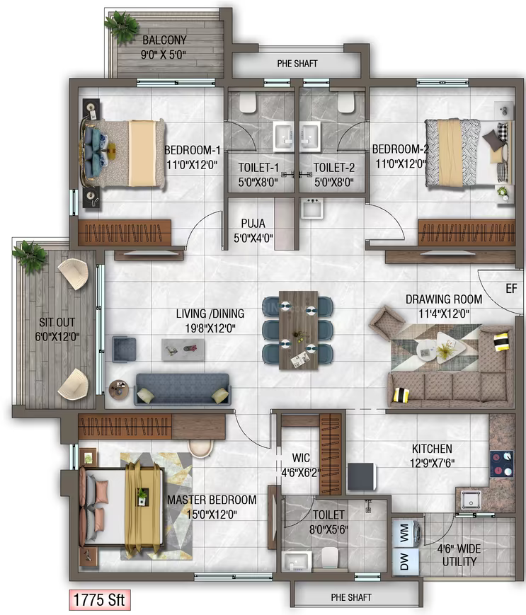 GHR Callisto ₹76.5 L - 82.9L  2 BHK