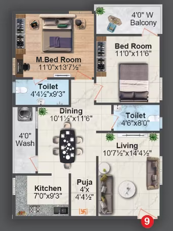 Sri Srinivasa Dhruv Tranquil ₹52.8 L - 82.9 L 2BHK