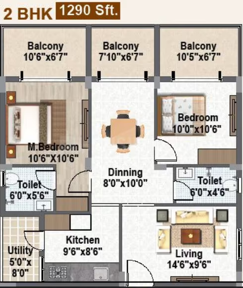 Skyline Imperial ₹45.15 L - 54.25 L 2BHK