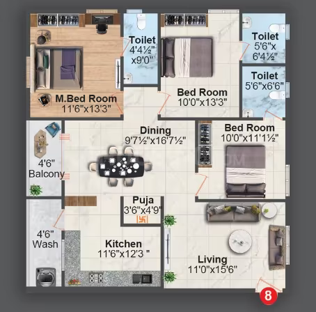 Sri Srinivasa Dhruv Tranquil ₹52.8 L - 82.9 L 2BHK