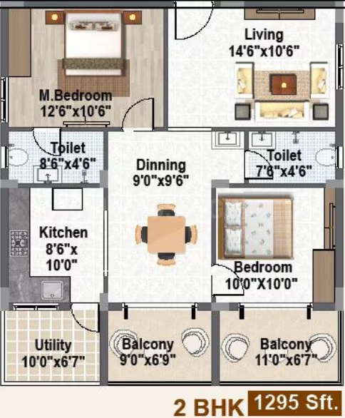 Skyline Imperial ₹45.15 L - 54.25 L 2BHK