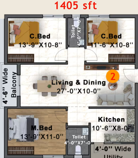 Mokshitha Shivam homes ₹59.49 L - 78.48 L 2BHK