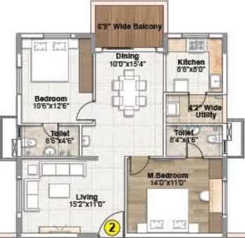 Oorjita Vedant ₹93.81 L - 98.09 L 2BHK