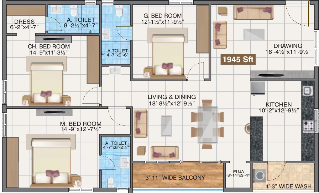 Hallmark Sunnyside ₹84.73 L - 1.48 Cr 2BHK