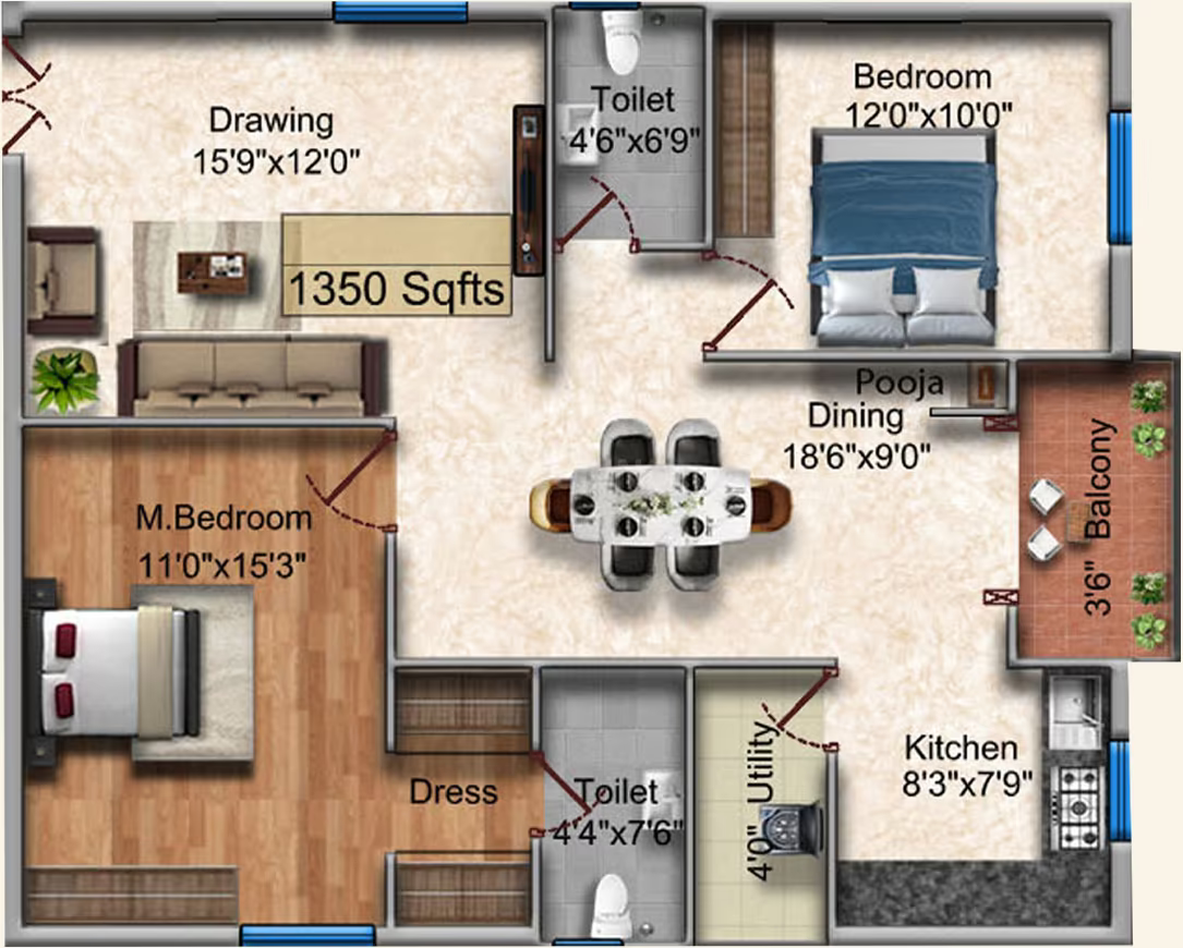 Bliss One ₹61.62 L - 1.04 Cr 2BHK