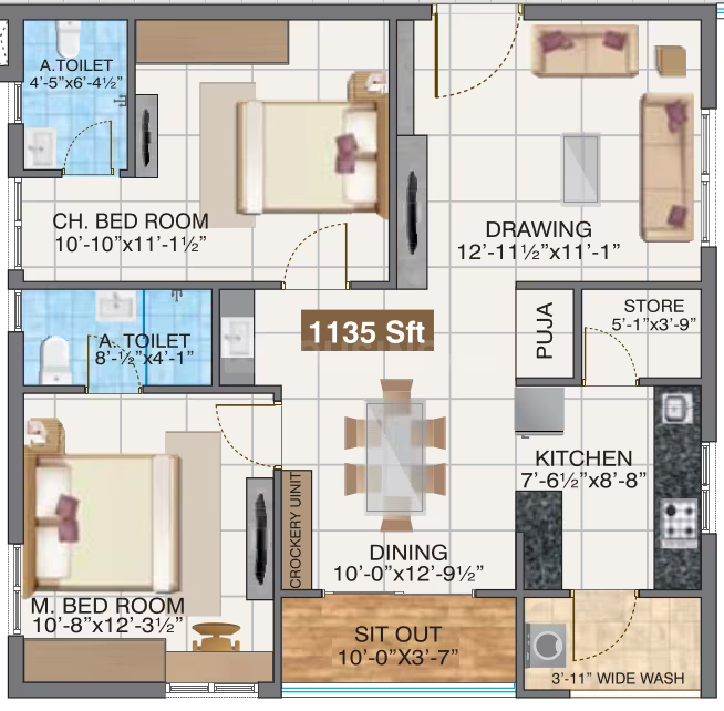 Hallmark Sunnyside ₹84.73 L - 1.48 Cr 2BHK