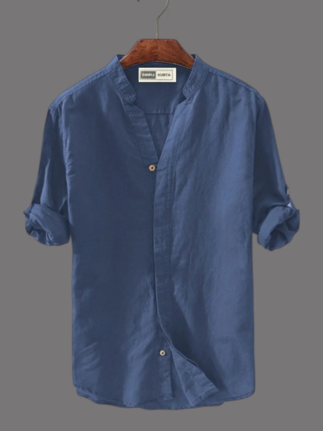 #A Men Cotton Long Sleeve Casual Shirt