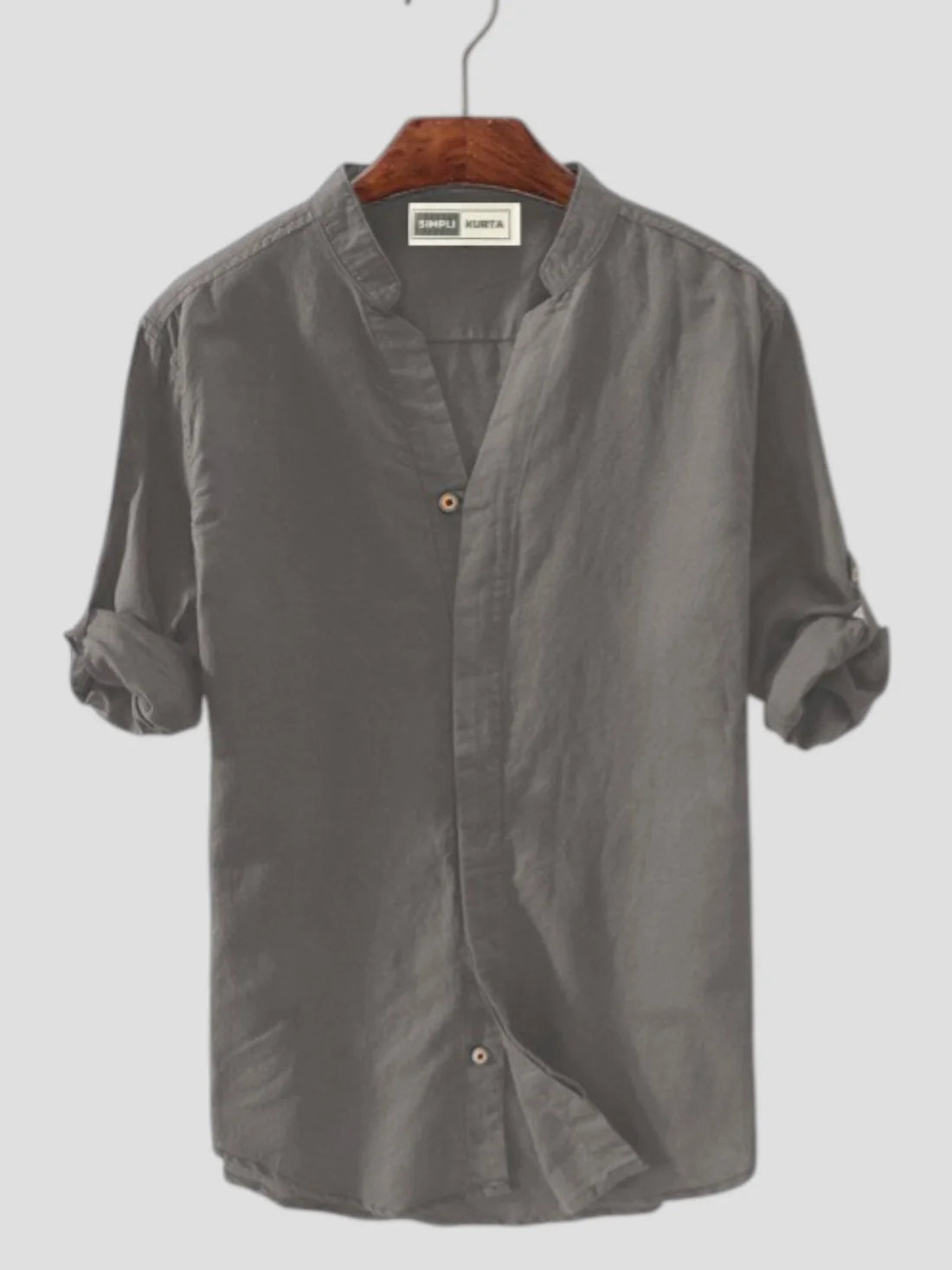 #A Men Cotton Long Sleeve Casual Shirt